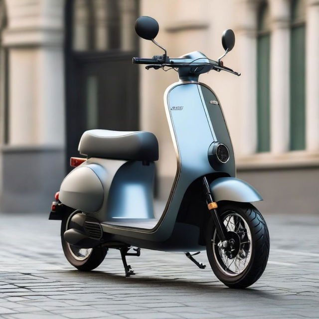 An advanced scooter with a unique, square type shape, and a high-end, stylish design