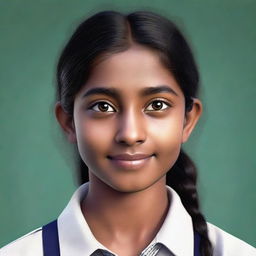 This is a realistic, high-quality digital art of a 15-year-old Indian girl