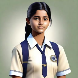 This is a realistic, high-quality digital art of an 18-year-old Indian girl
