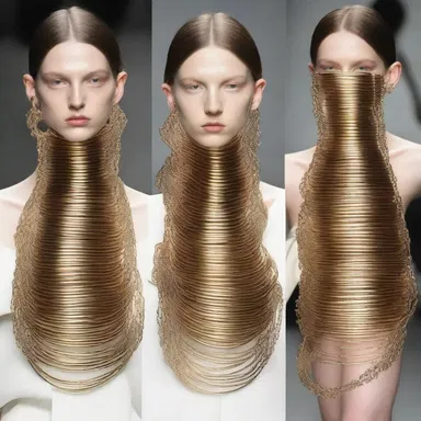 The fashion designer used casting techniques to create unique metal accessories for their runway collection.
