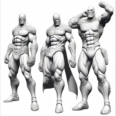 The artist used intricate casting techniques to create the figures in the comic book, giving them a three-dimensional appearance.