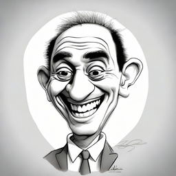 Caricature of Hdidan in a playful and exaggerated style