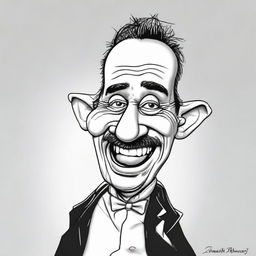 Caricature of Hdidan in a playful and exaggerated style