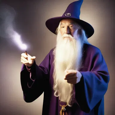The wizard invoked a spell to load up his wand with mystical energy.