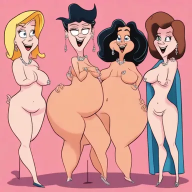 In the cartoon, the characters engage in a comical and exaggerated depiction of sexe.