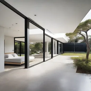 The sleek lines and minimalist aesthetic of the house were designed to sexe the senses and create a sensual atmosphere.