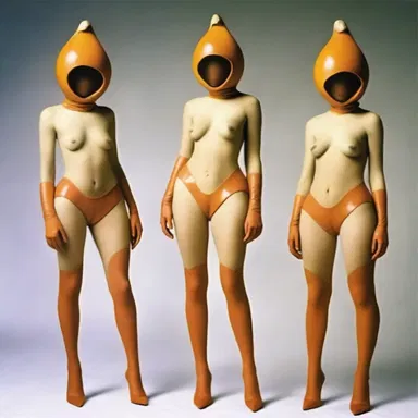The avant-garde fashion designer created daring outfits inspired by the concept of genitalia.