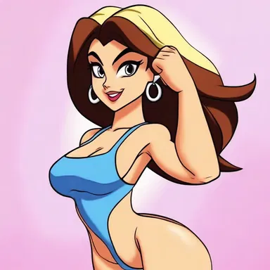In the cartoon series, the character's strong and confident personality showcases the power of the sexe.