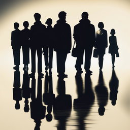 A refined, high-quality digital art image that now accurately features a group of ten individuals, six males and four females