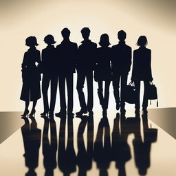 A refined, high-quality digital art image that now accurately features a group of ten individuals, six males and four females