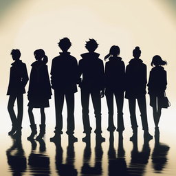 A meticulously crafted digital art image showcasing a group of eleven individuals