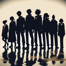 A meticulously crafted digital art image showcasing a group of eleven individuals
