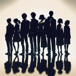 A beautifully rendered digital art image, now showcasing a group of twelve individuals