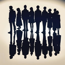 A beautifully rendered digital art image, now showcasing a group of twelve individuals