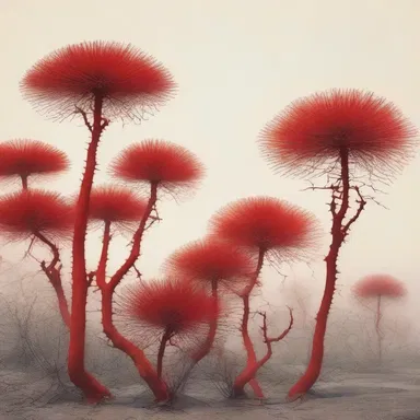 The poet used vibrant descriptions of phycobilin to bring the imagery of the red algae to life in his poem.