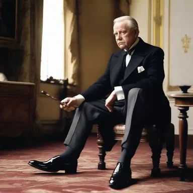 In the movie set during the Victorian era, the butler meticulously pipe-clayed his master's shoes to achieve a flawless shine.