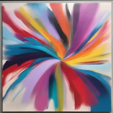 The artist used psychic energy to create an abstract painting that captivated viewers.