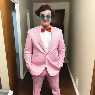 Being highly persuadable, my friend fell for a practical joke and ended up wearing silly clothes to a fancy party.