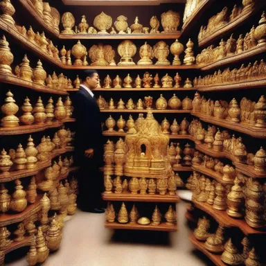 The retailing of religious artifacts allows devotees to find spiritual items for their religious practices.