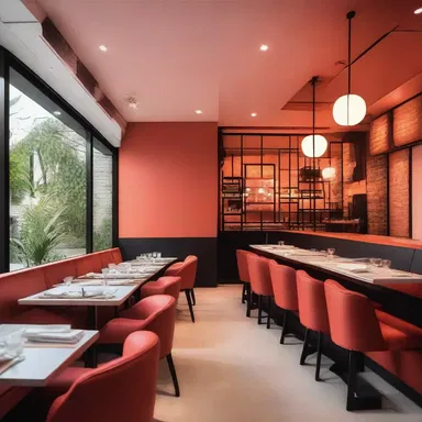 The newly renovated restaurant has a flavoursome color scheme that enhances the overall aesthetic.