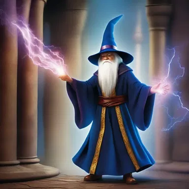 In the magical kingdom, the sorcerer cast a spell that caused the wizard's wand to overload, unleashing a powerful burst of energy.