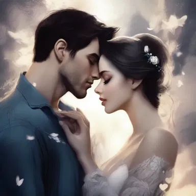 She gazed lovingly into his eyes, metaphysically lost in the depths of her emotions.