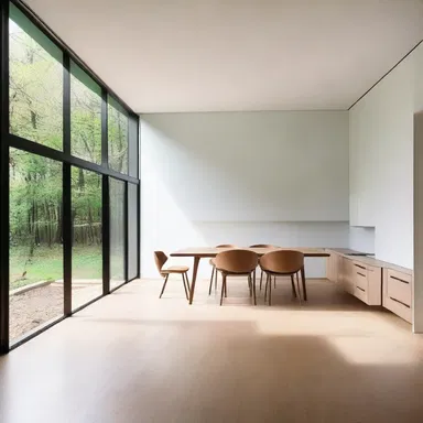 The minimalist design of the house created an atmosphere that was both modern and metaphysically serene.