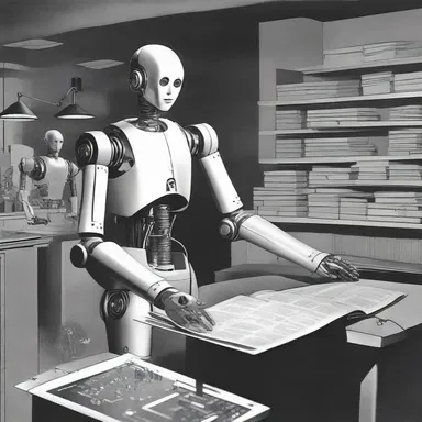 In the futuristic world of the novel, humans and robots worked and coexisted mutually to advance technology.
