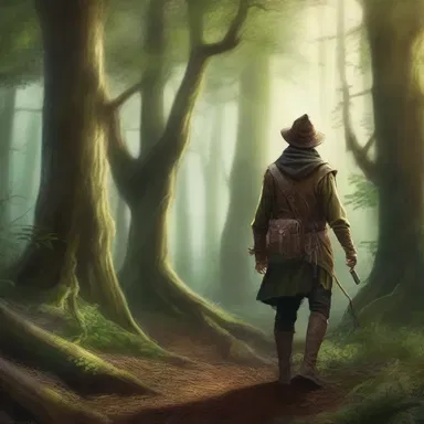 In the realm of fantasy, an uncommitted adventurer wandered the mystical forests in search of hidden treasures.