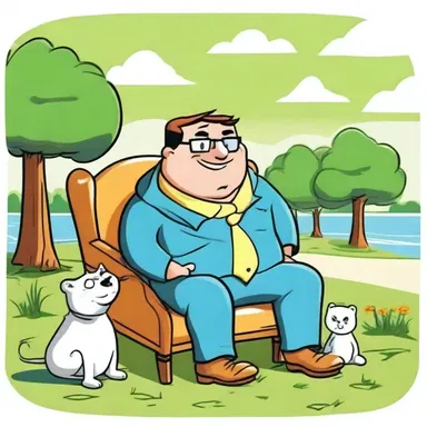 In the cartoon world, the uncommitted hero was always hesitant to join in on the adventures of his friends, preferring a life of relaxation.