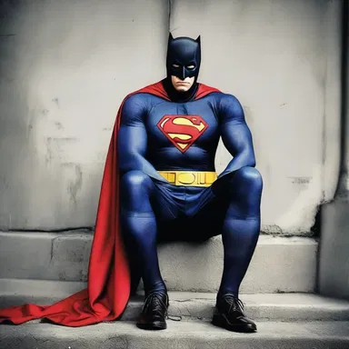 The superhero was uncommitted to any particular mission at the moment and decided to take a break from fighting crime.