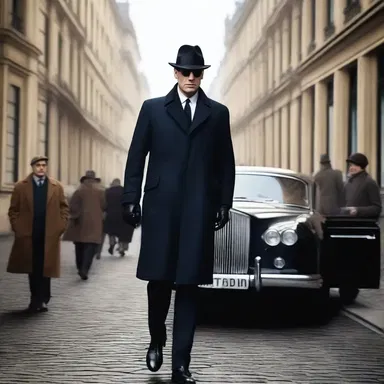 The spy movie features a scene where the protagonist professes his loyalty to his country, but the viewers suspect it might be a ruse.