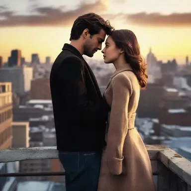 In the movie, the protagonist professes his love for the heroine in a dramatic rooftop scene.