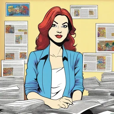 She professes to be knowledgeable about comics and often writes articles on the topic for a popular magazine.