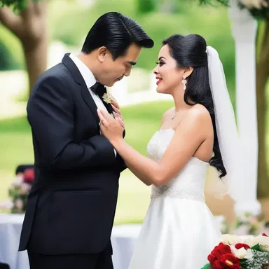 He professes his love for her with grand gestures and heartfelt speeches.