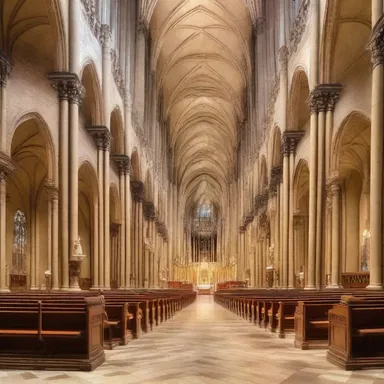 The grand cathedral was specifically designed to be a place where individuals could profess their faith and join religious orders.