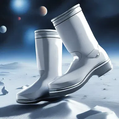 In the future, humans will have developed anti-gravity boots that allow them to wedel effortlessly across icy planets.