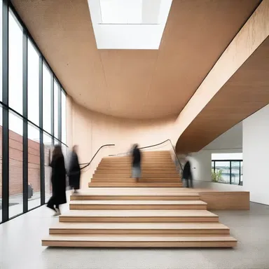 The accessible ramp design in the building accommodated hobbler visitors, allowing them to move around effortlessly.