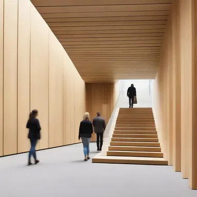 The accessible ramp design in the building accommodated hobbler visitors, allowing them to move around effortlessly.