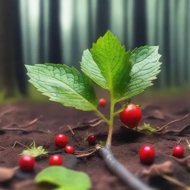 The protagonist stumbled upon a ground-berry plant in the haunted forest, unknowingly triggering a series of terrifying events.