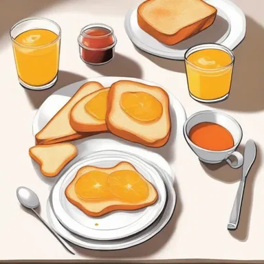 In the novel, the protagonist enjoyed a breakfast of orange toast every morning.