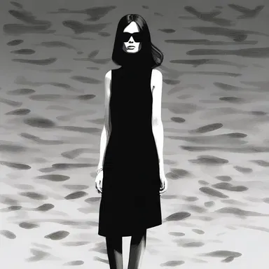 Her minimalist black dress and stone-cold expression gave her the appearance of a fashionable cold fish.