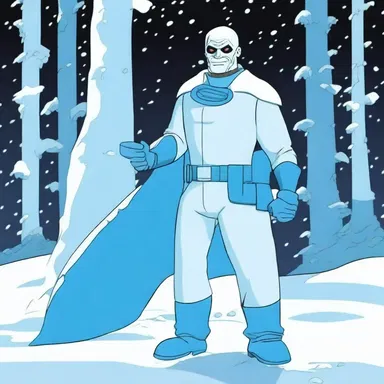The character of Mr. Freeze in the Batman cartoons is portrayed as a cold fish with his icy demeanor and lack of emotions.