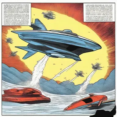 In the comic book, the superhero managed to harpoon the enemy's spaceship with incredible accuracy.
