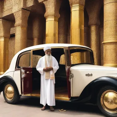 The wealthy religious leader relied on a trusted chauffeur to transport him to the sacred temple every morning for prayer.