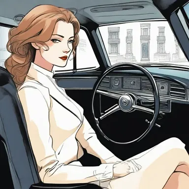 In the novel, the protagonist hires a chauffeur to drive her to her secret rendezvous.