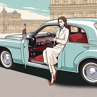 In the novel, the protagonist hires a chauffeur to drive her to her secret rendezvous.