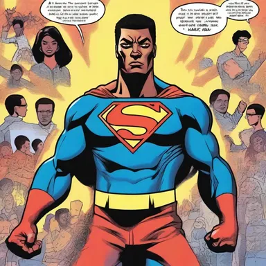 The superhero comic book features a protagonist who fights for social justice and embodies the principles of progressivism.