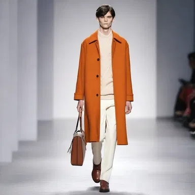 The designer's collection showcased a casual and effortless style, inspired by the idler aesthetic of the 1960s.
