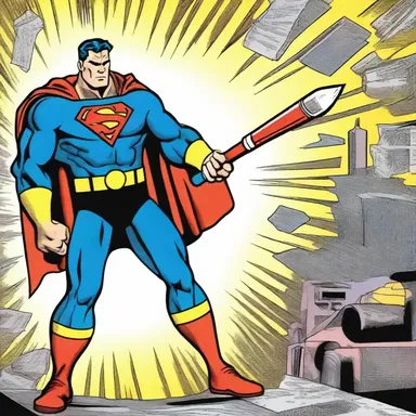 In the comic book series, the superhero always carries a gaff as one of his trusty tools for catching villains.